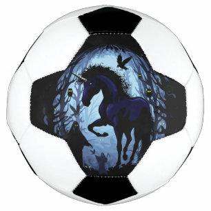 Unicorn Black Magic Fairy in Dark Forest Football
