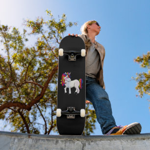 UNICORN BLACK SKATEBOARD