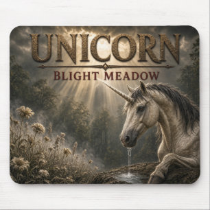 Unicorn Blight Meadow Dark Realism Mouse Mat