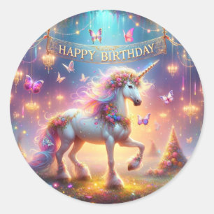 Unicorn Bliss: Enchanted Birthday Stickers