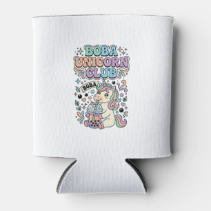 Unicorn Boba Unicorn Club Kawaii Typography Design Can Cooler