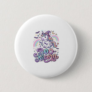 Unicorn Boo-nicorn Premium Vector Vector Design_1 6 Cm Round Badge