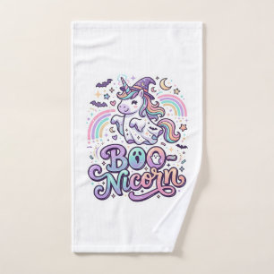 Unicorn Boo-nicorn Premium Vector Vector Design_1 Hand Towel