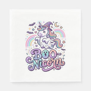 Unicorn Boo-nicorn Premium Vector Vector Design_1 Napkin