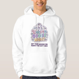 Unicorn Boogie Night Bold Typography Graphic Tee D
