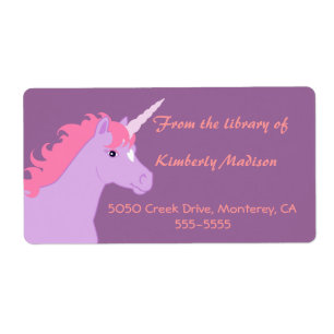 Unicorn Book Label