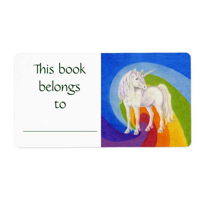 Unicorn book label (Front)