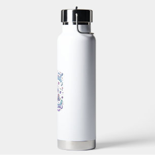 Unicorn Booked and Magical Gift Idea Typography De Water Bottle