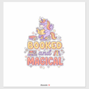 Unicorn Booked and Magical Print Ready White Backg