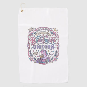 Unicorn Booktrovert Unicorn Playful Cute Gift Desi Golf Towel