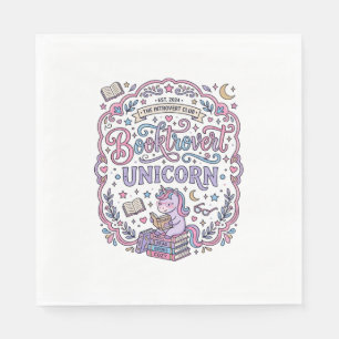 Unicorn Booktrovert Unicorn Playful Cute Gift Desi Napkin