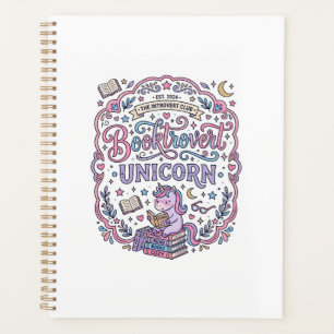 Unicorn Booktrovert Unicorn Playful Cute Gift Desi Planner
