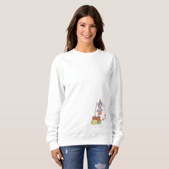 Unicorn Bookworm Sweatshirt (Front Full)