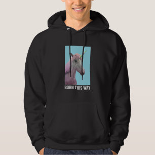 Unicorn Born This Way Stay Weird Cool Horse Cl Hoodie