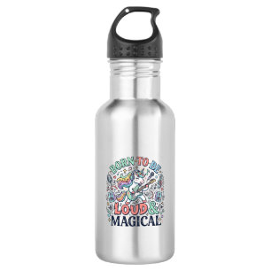Unicorn Born to Be Loud and Magical Original White 532 Ml Water Bottle