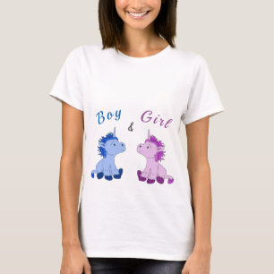 Unicorn Boy and Girl Twins T-Shirt