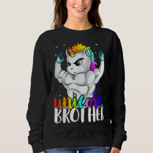 Unicorn Brother Sister to Big Bro Brothercorn Chri Sweatshirt