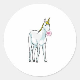 Unicorn Bubble gum Classic Round Sticker