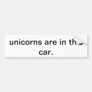 unicorn bumper sticker