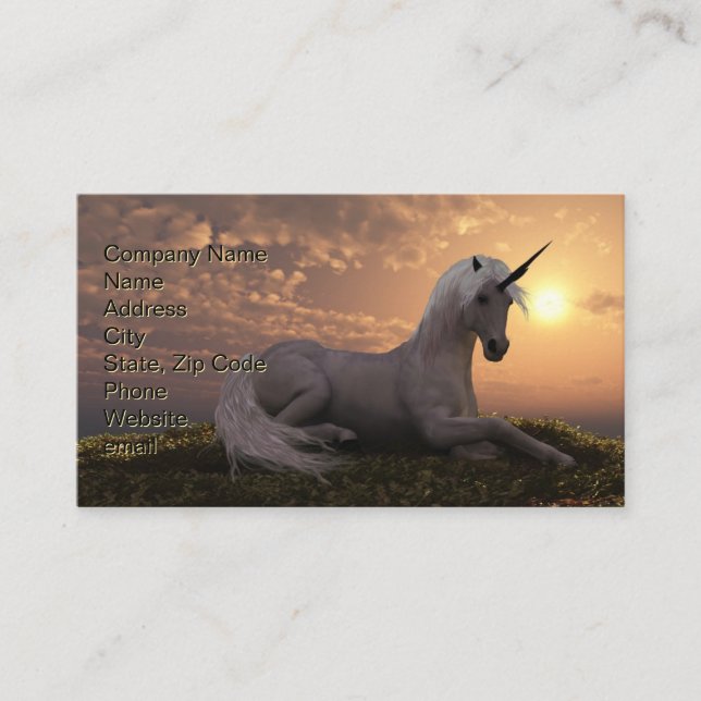 Unicorn Business Card (Front)