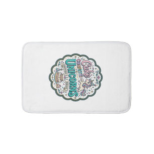 Unicorn Cake Confetti Unicorns POD Ready POD Artwo Bath Mat