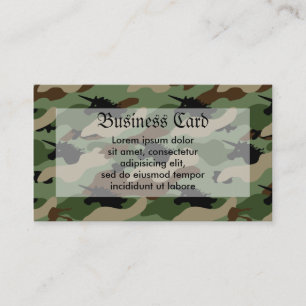 Unicorn Camouflage Business Card