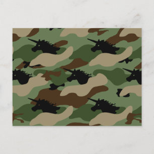Unicorn Camouflage Postcard