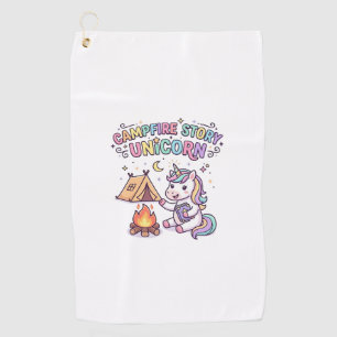 Unicorn Campfire Story Unicorn Charming POD Artwor Golf Towel