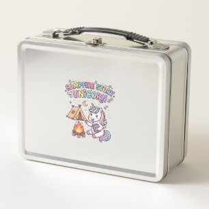 Unicorn Campfire Story Unicorn Charming POD Artwor Metal Lunch Box