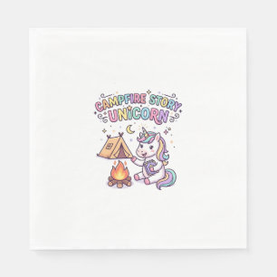 Unicorn Campfire Story Unicorn Charming POD Artwor Napkin