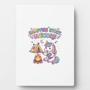 Unicorn Campfire Story Unicorn Charming POD Artwor Plaque