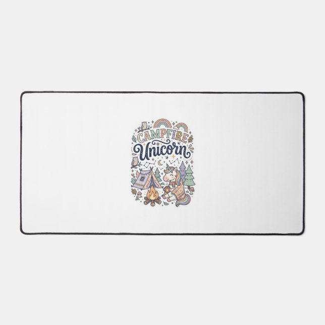 Unicorn Campfire Unicorn Premium Vector Sticker an Desk Mat (Front)
