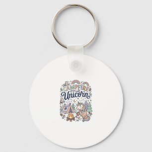 Unicorn Campfire Unicorn Premium Vector Sticker an Key Ring