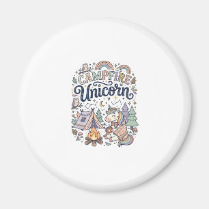 Unicorn Campfire Unicorn Premium Vector Sticker an Magnet