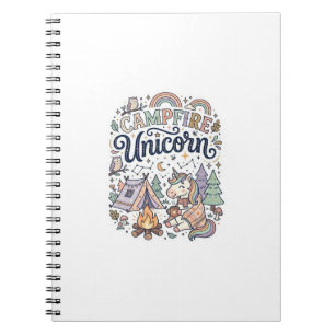 Unicorn Campfire Unicorn Premium Vector Sticker an Notebook