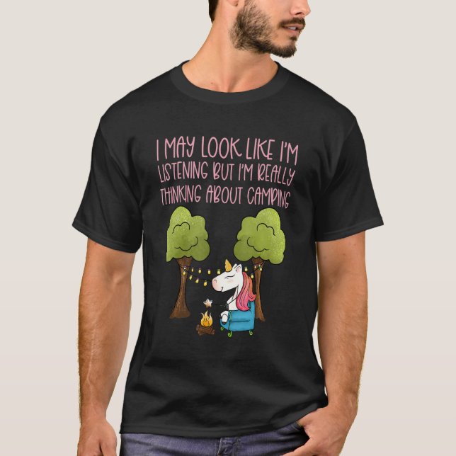 Unicorn Camping Stuff For Campers Childrens Glampi T-Shirt (Front)