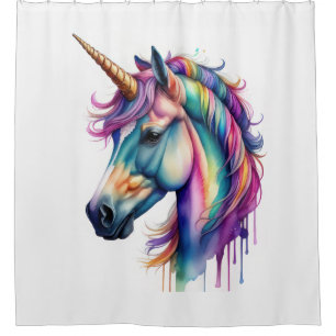 Unicorn Candy Colours Shower Curtain