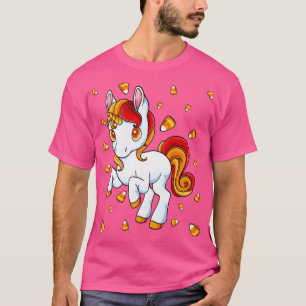 Unicorn Candy Corn Halloween Unicorn Costume Candi T-Shirt
