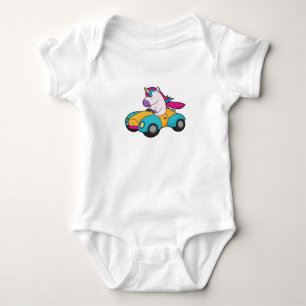 Unicorn Car Baby Bodysuit