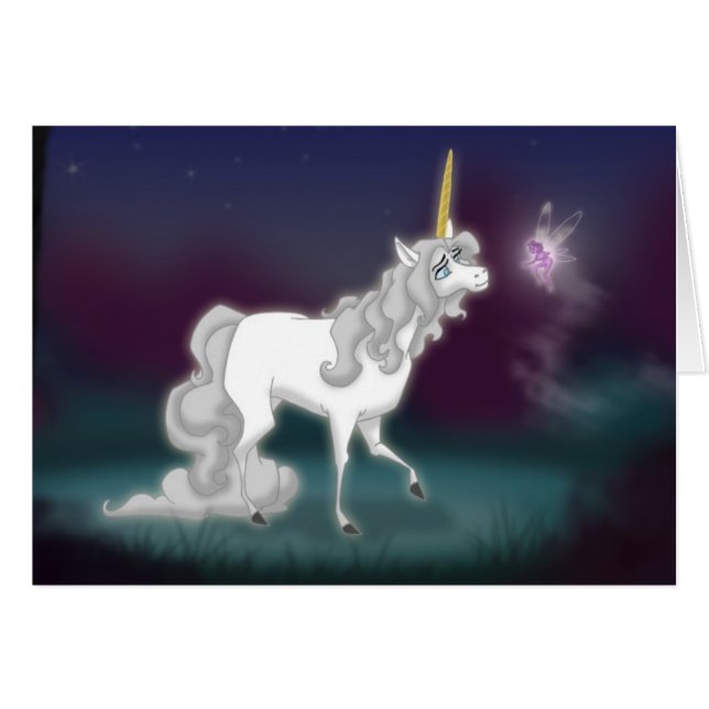 Unicorn Card (Blank Inside) (Front Horizontal)