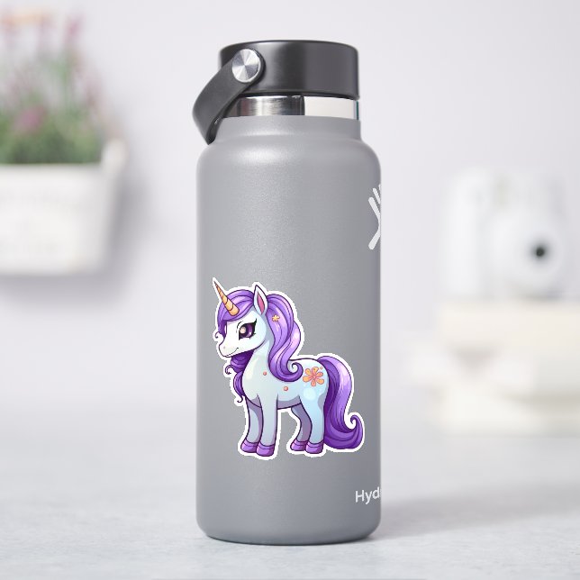 Unicorn cartoon drawing  (HydroFlask)