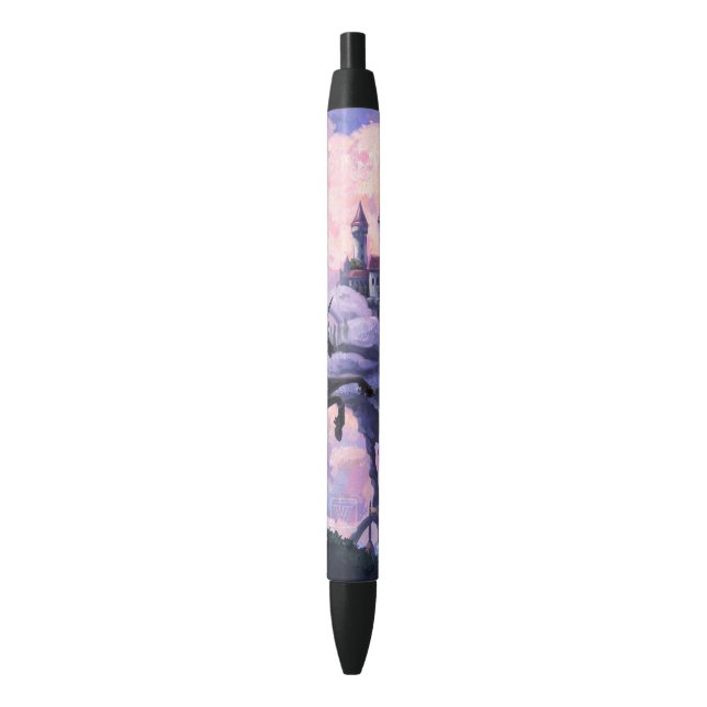 Unicorn Castle Black Ink Pen (Front Vertical)