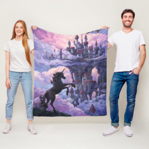 Unicorn Castle Fleece Blanket