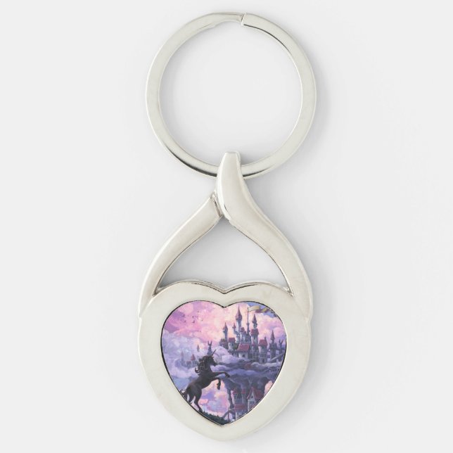 Unicorn Castle Key Ring (Front)