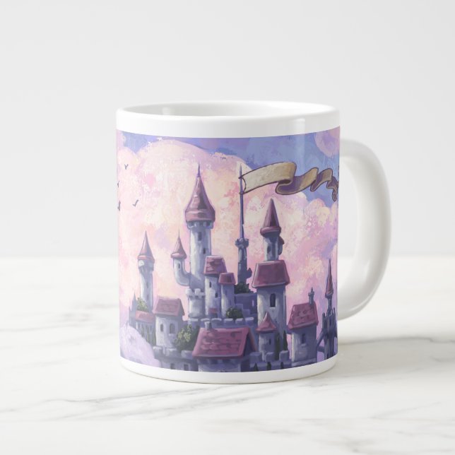 Unicorn Castle Large Coffee Mug (Front Right)