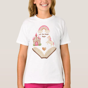 Unicorn Castle Rainbow Girl Shirt Fairy Tale
