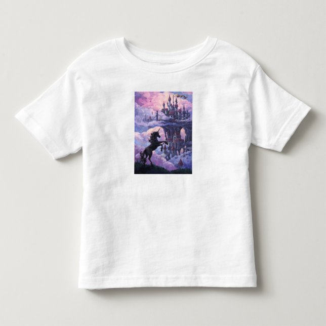 Unicorn Castle Toddler T-Shirt (Front)