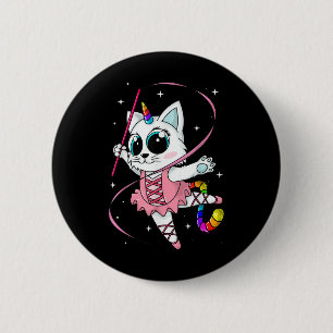Unicorn Cat Cati Corn Kittycorn Cute Kitty Rainbow 6 Cm Round Badge