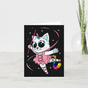 Unicorn Cat Cati Corn Kittycorn Cute Kitty Rainbow Card