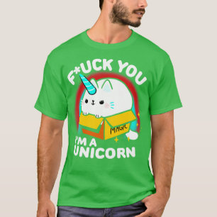 Unicorn cat Cute Animal in a Box Cute Sassy Quote T-Shirt
